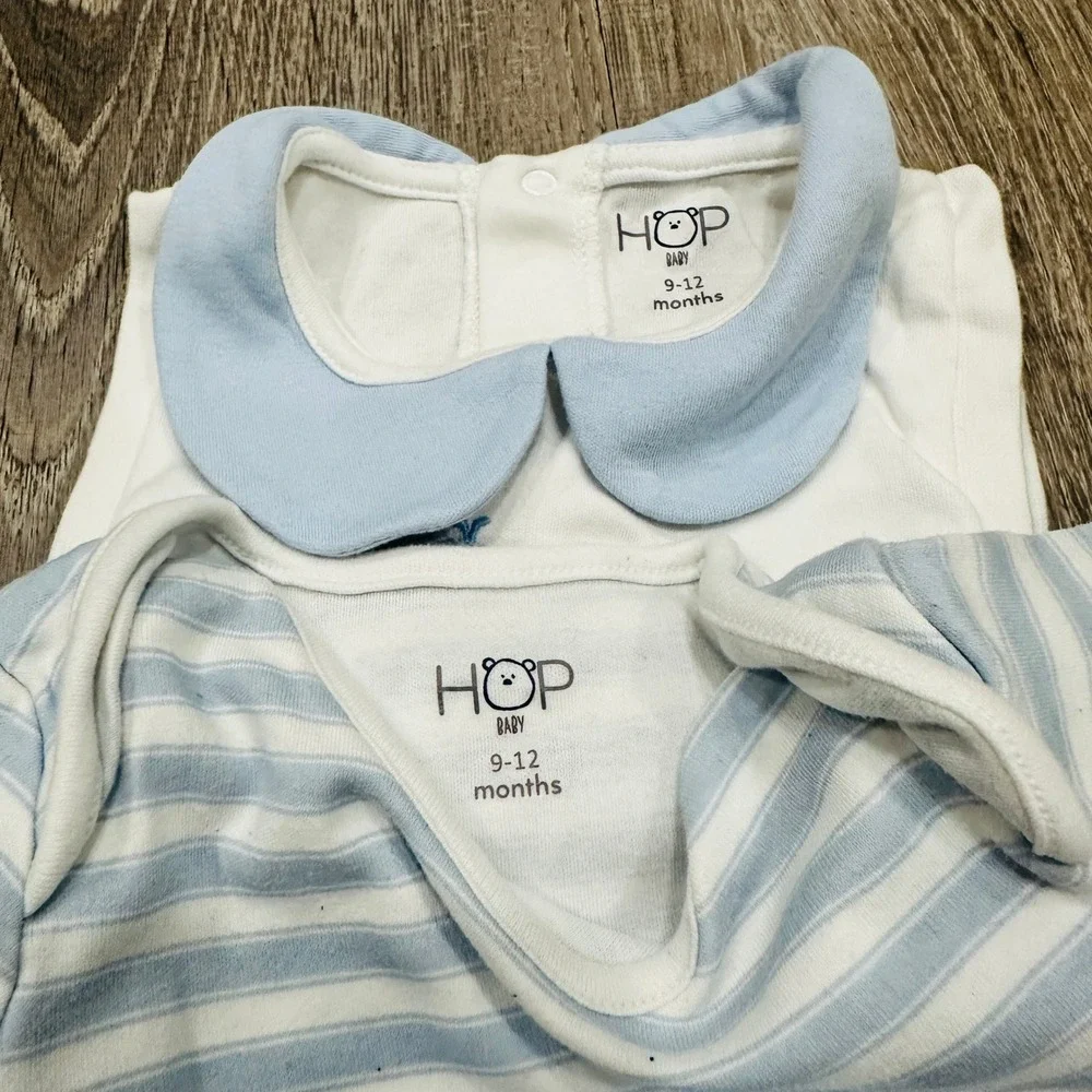 Baby Boy Clothes Lot 9-12 Months Carters‎ Hop Baby Bodysuits Romper Tops 6pc